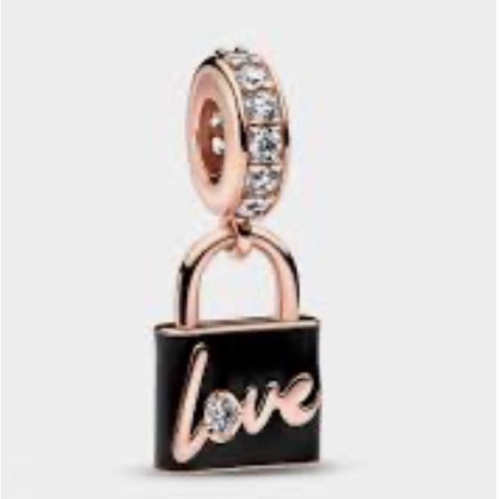 Pandora Love Padlock Dangle Charm.  (50)